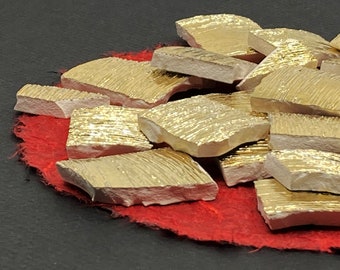 Golden Wrinkled Ceramic Shards