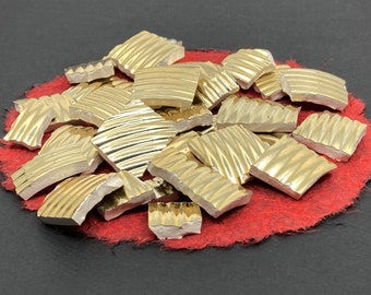 Golden Ridged Ceramic Shards