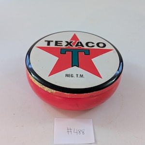 Vintage Texaco Star Logo Advertising Tin – Gas & Oil Memorabilia Collectible