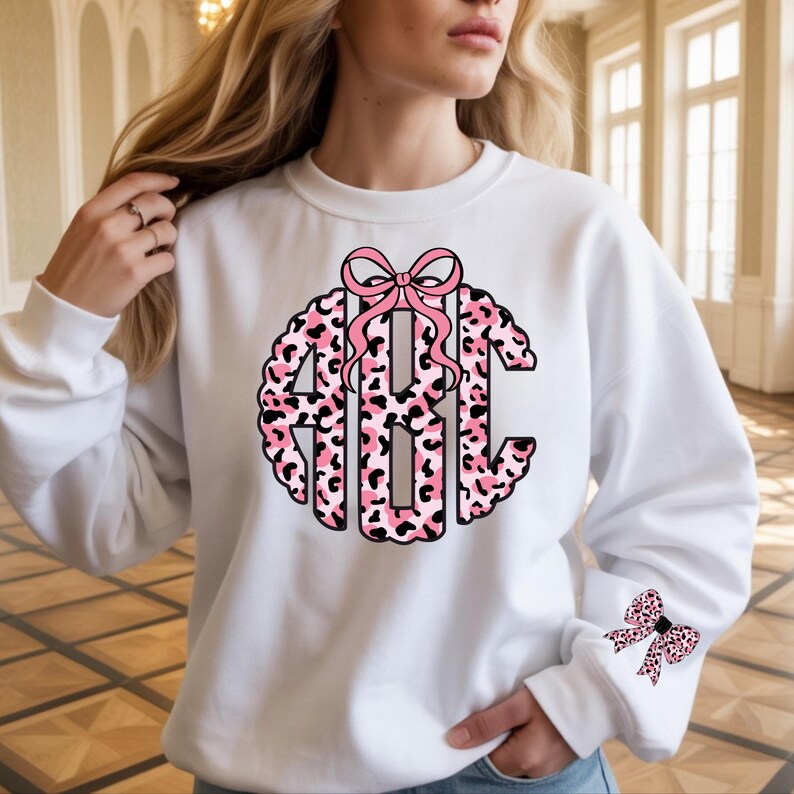 Monogram Leopard Pink Leopard Monogram PNG | Scalloped Monogram (digital Download) - Etsy