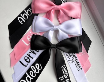 Personalized Race Day Hair Bow, Marathon Keepsake