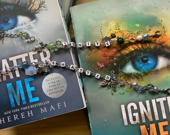 Shatter Me Charm Bracelet Set | Shatter Me & Ignite Me | Book Lover Gift | Bookish Jewelry | Merch