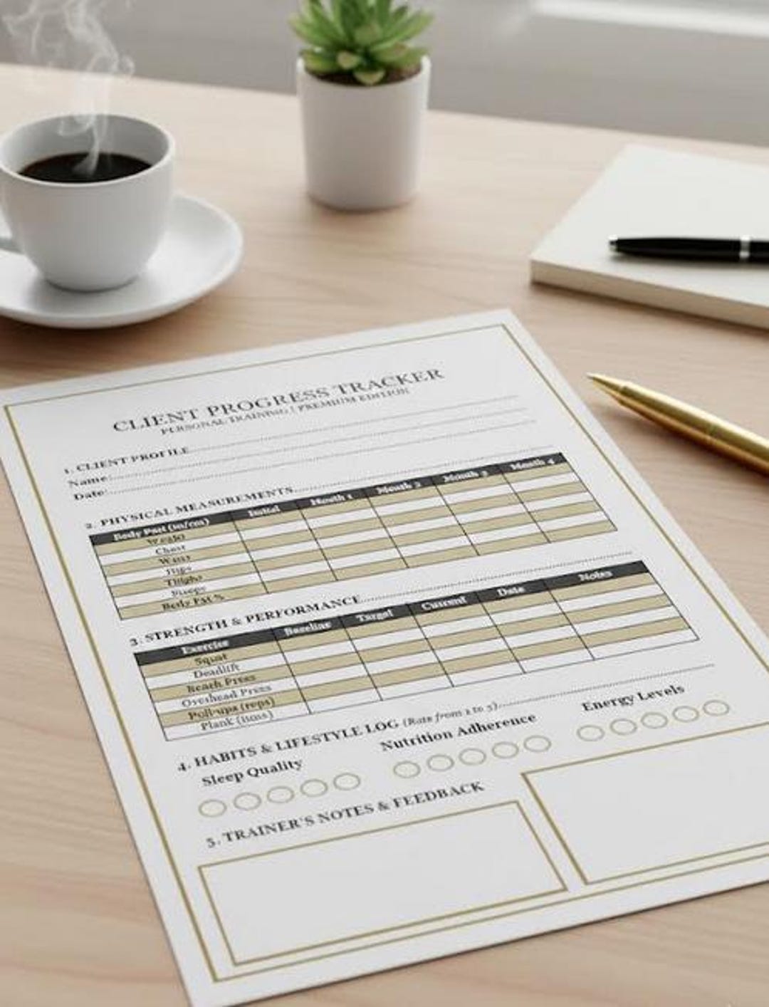 Weight Loss Progress Tracker | Printable & Digital Client Tracker ...