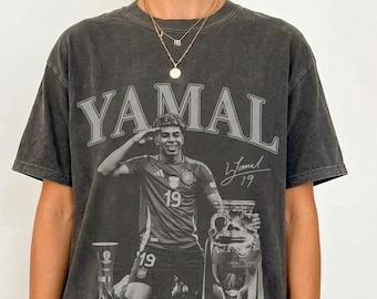 Camiseta Lamine Yamal, Yamal Palestina, Camiseta del FC Barcelona, Camiseta del Barça, Camiseta de Palestina, Camiseta gráfica de estilo urbano de fútbol, Regalo para el aficionado al fútbol