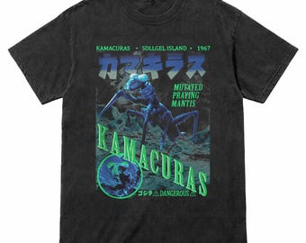 Camiseta clásica de película con póster vintage de Godzilla Kamacuras