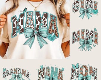 Leopard Checkered Mama PNG Bundle, Retro Mothers Day Design (Digital Download)