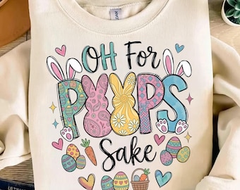 Diseño de camiseta PNG de conejito de Pascua: ¡Oh, por Dios! Sublimación (Descarga digital)