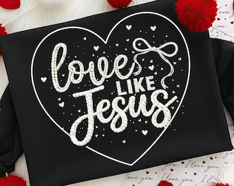 Diseño de camiseta cristiana: Ama como Jesús PNG (Descarga digital)