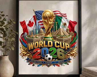 2026 World Cup Trophy PNG | Gold Soccer Art (Digital Download)