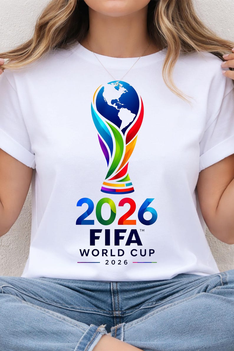 FIFA World Cup 2026 Trophy PNG (Digital Download) – Soccer Art Logo Style image 1