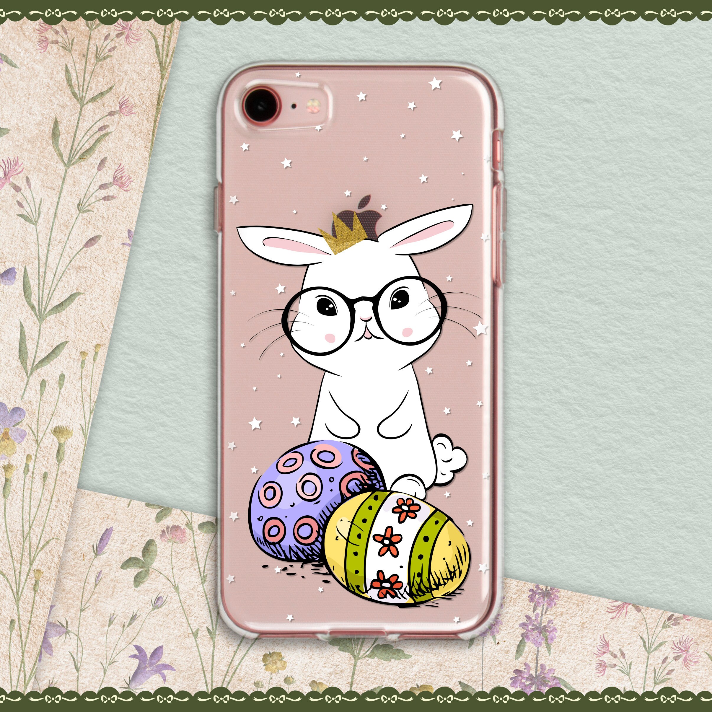 iphone case Easter iphone case bunny phone case Easter egg Etsy