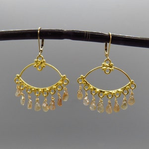 Diamant Quarz Kronleuchter Ohrringe
