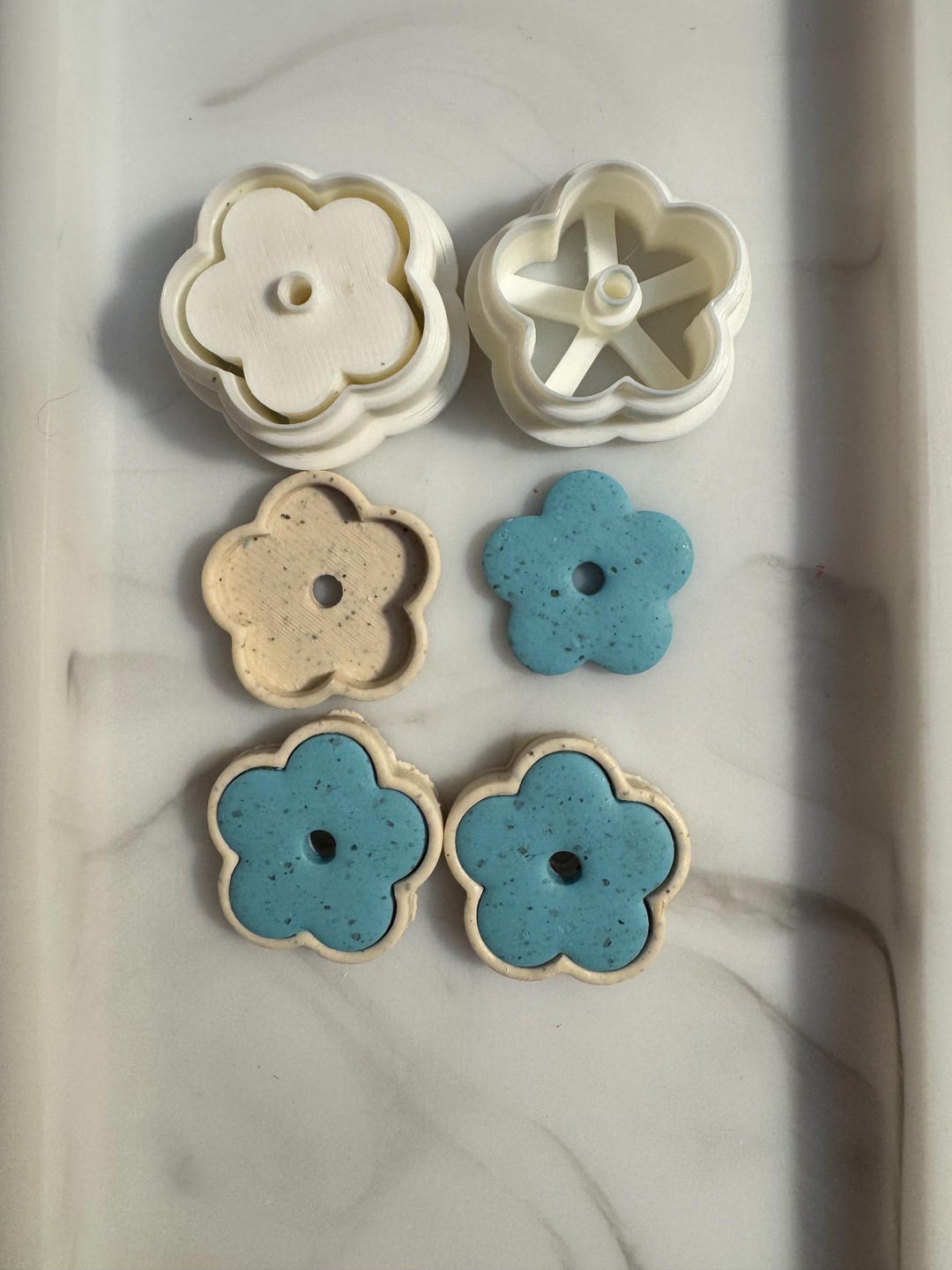 3D Printed Daisy Clay Cutter, Polymer Enlay Tool, PLA Crafting Supplies ...