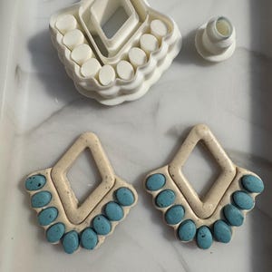 Boho Chic Polymer Clay Bezel Cutter, Dangle Earrings Cutter, 3D Printed Tool