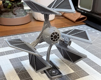 3D Printed TIE Defender Model | Starfighter Display, Sci-Fi Desk Decor