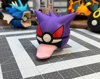 Gengar Poké Ball Display | 3D Printed Ghost Pokeball | Anime Desk Decor | Pokémon Inspired Collectible | Gamer Shelf Display | Geek Gift