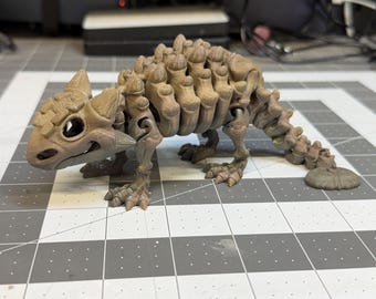 Articulated Skeleton Ankylosaurus – Poseable 3D Printed Dinosaur Desk Toy