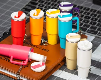 Stanley Tumbler Style Keychain Chapstick/Stash Holder