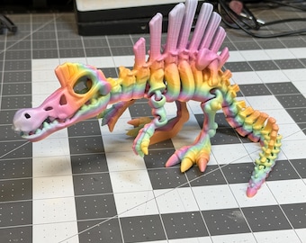 Articulated Spinosaurus Skeleton – Poseable 3D Printed Dinosaur Toy