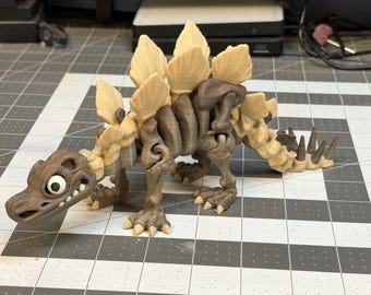 Articulated Stegosaurus Dinosaur – 3D Printed Poseable Flexi Toy Skeleton