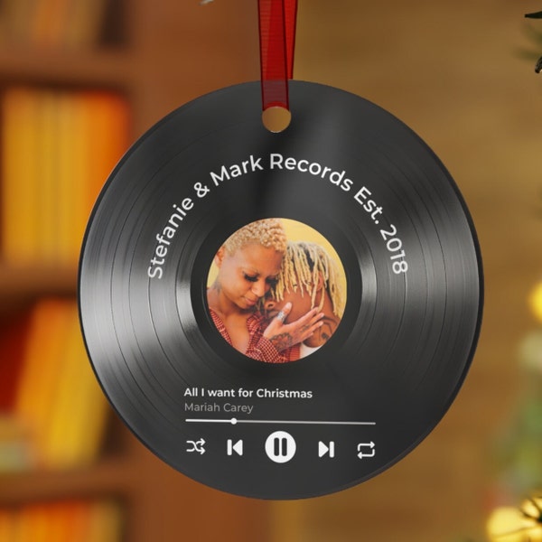 Personalized Music Record | Custom Record Steel Ornament Gift