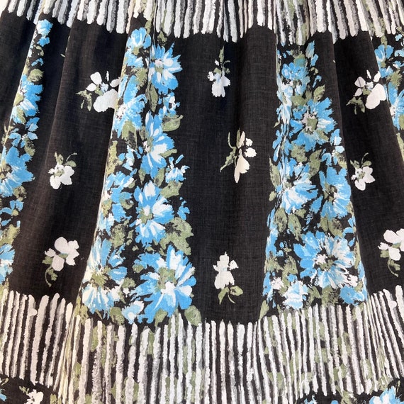 Vintage 1950s floral border print novelty skirt - image 4