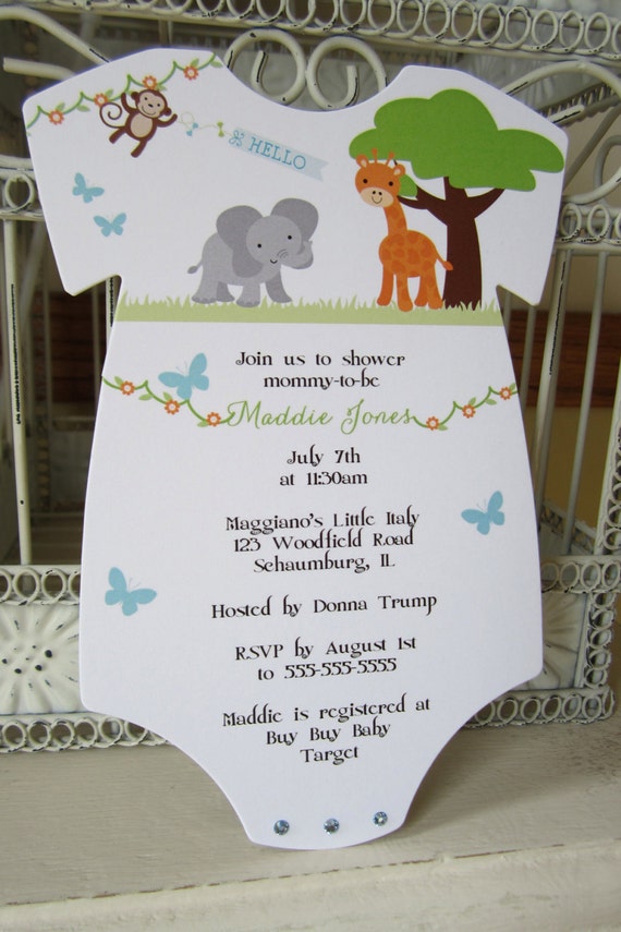 Baby Shower Invitation Jungle Theme Safari Baby Shower Ideas Cute