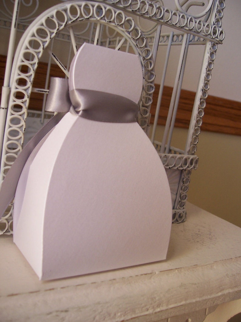 Wedding Favor Customizable Dress Box Many Colors Available Etsy