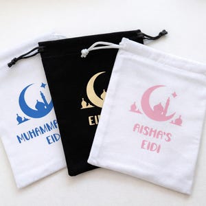 Personalised Eid Money Pouch | Custom Eidi Bag | Eid Gift for Kids & Family | Eid Mubarak Money Holder