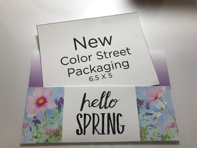 Hello Spring Floral Nail Set Gift Envelope or Peek-a-boo PDF