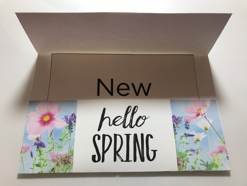 Hello Spring Floral Nail Set Gift Envelope or Peek-a-boo PDF