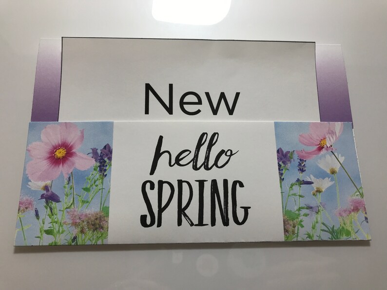 Hello Spring Floral Nail Set Gift Envelope or Peek-a-boo PDF