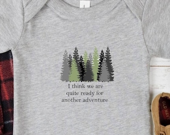 Baby Announcement Onesie®, I Think We Are Quite Ready For Another Adventure Bodysuit, Cute Baby Onesie®, Explorer Bodysuit, Pregnancy Reveal