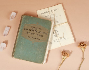 Vintage zurückgefordert wiederverwendet Handbound Buch Journal Skizzenbuch - Englisch in Action-Buch zwei