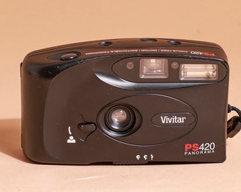 Vintage Vivitar PS420 Panorama Point & Shoot 35mm Film Camera