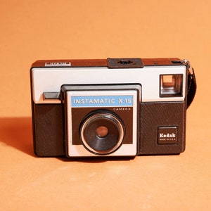 vintage 70s Kodak Black Grey Instamatic X-15 Decor Prop Film Camera image 1