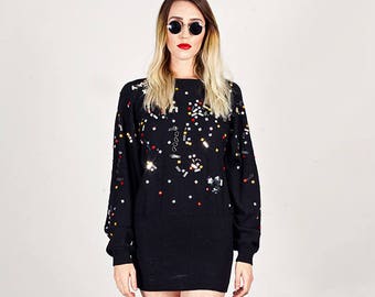 Beaded Sweater Dress