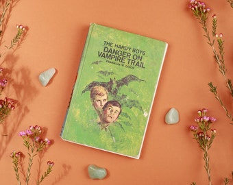 Vintage Reclaimed Repurposed Handbound Book Journal Sketchbook - The Hardy Boys Danger on Vampire Trail