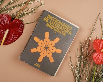 Vintage Reclaimed Repurposed Handbound Book Journal Sketchbook - Diccionario De Literatura Uruguaya