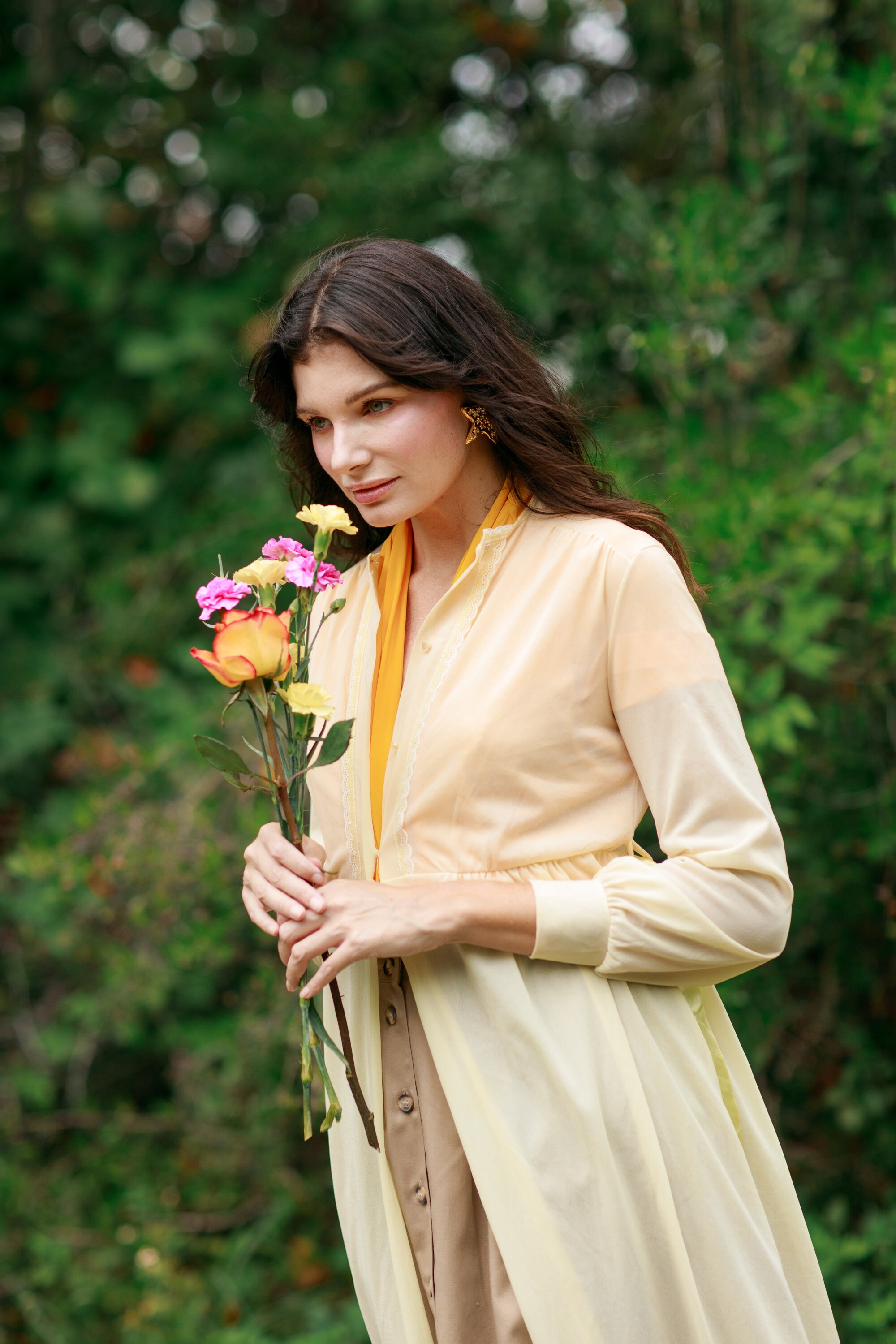 Robe longue online jaune pale