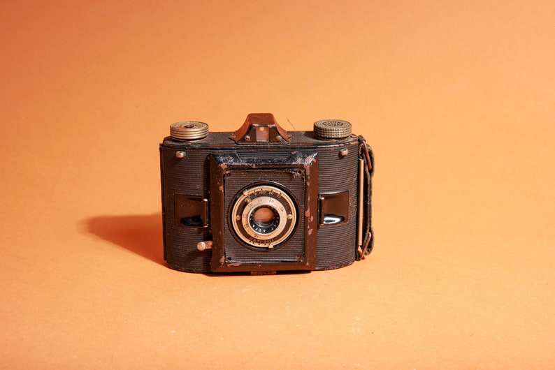 Vintage 30s Black Agfa ANSCO Corporation Anastigmat f6.3 Film Decor Prop Collectable Camera image 1