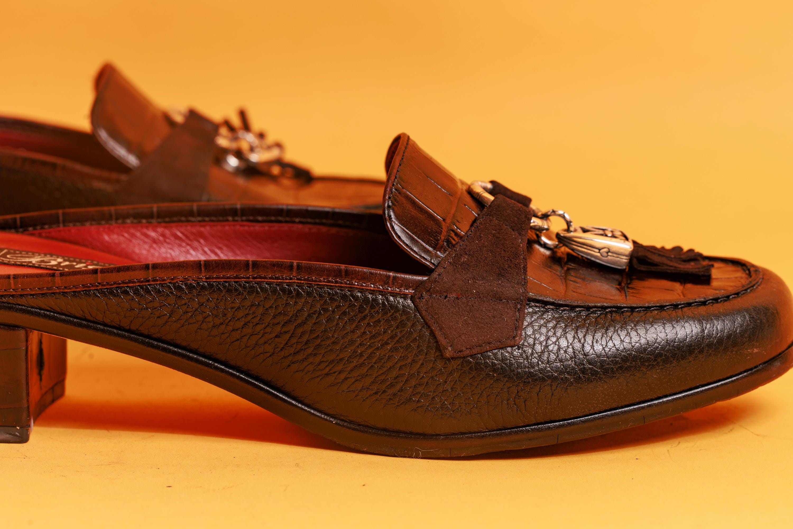 Vintage Brown Leather Tassel Loafers: 80s Kiltie Slip-ons - Etsy
