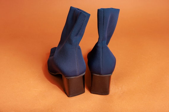 Blue stretch boots hotsell