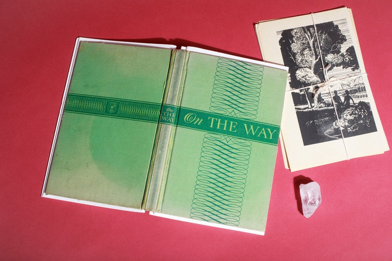 Vintage Reclaimed Repurposed Handbound Book Watercolor Sketchbook On The Way image 5