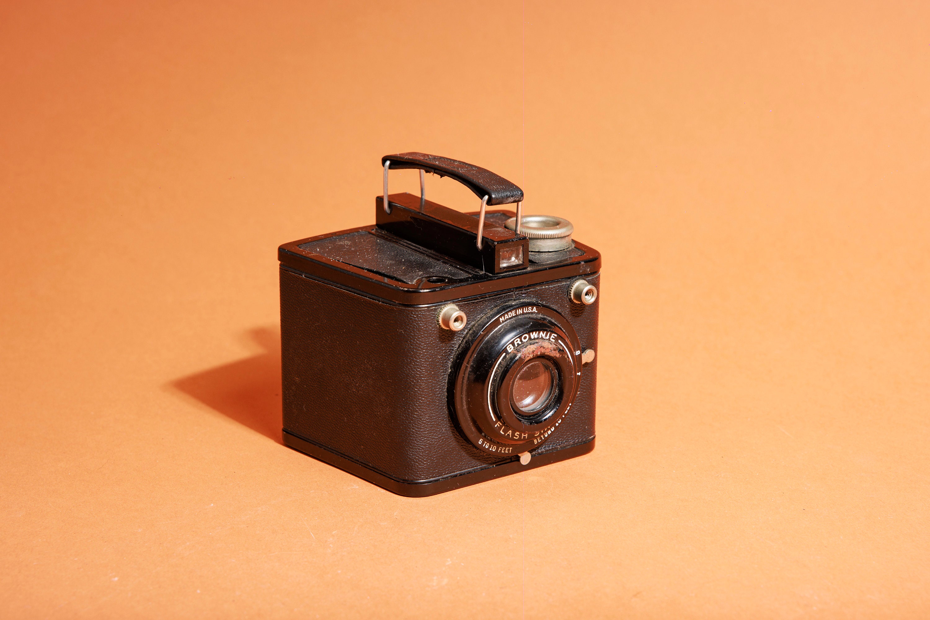 Vintage 50s Kodak Black Brownie Flash Six-20 Box Decor