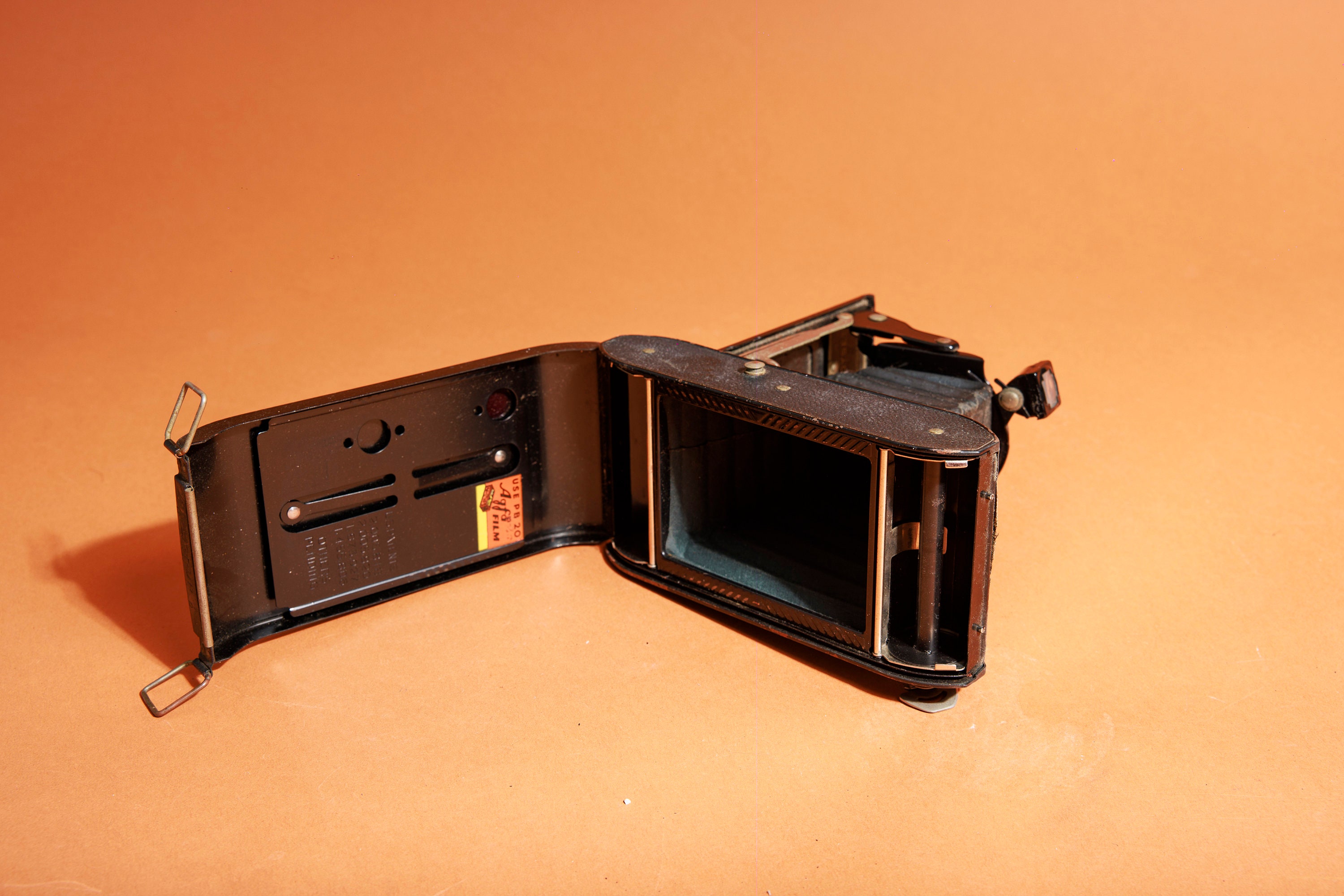 Vintage 30s Black Agfa PB20 Readyset Folding Film Decor Prop