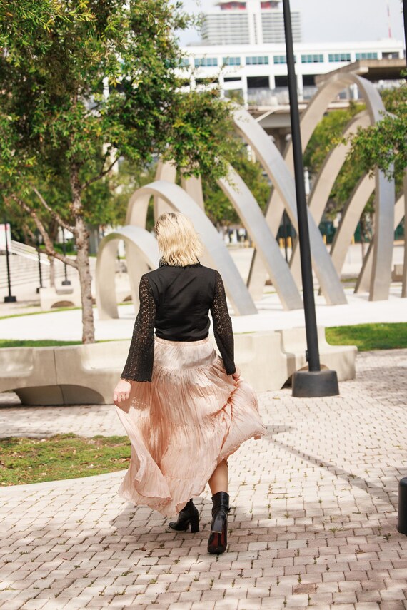 Jupe Femme Vintage à Volants Rose - Taille Unique - état Parfait