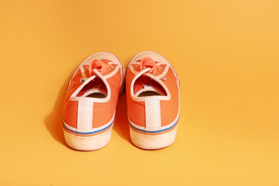 2000s Orange White Striped Fila Sneakers Vintage … - image 8