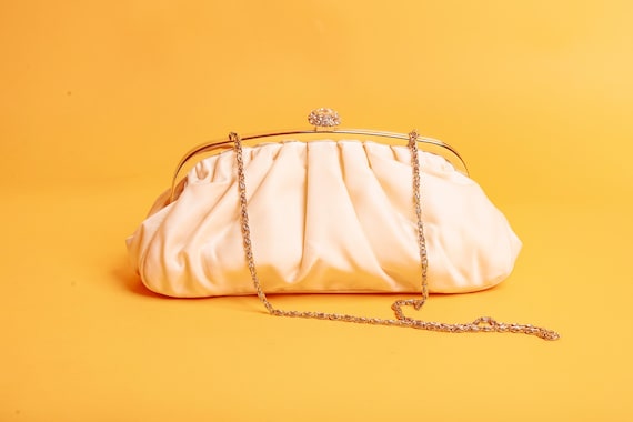 2000s Y2K Cream Satiny Slouchy Pouch Purse Vintage Fabric Rhinestone Closure Hang Bag - Etsy Canada 2000s Y2K Cream Satiny Slouchy Pouch Purse Vintage Fabric Rhinestone Closure Hang Bag - Etsy Canada