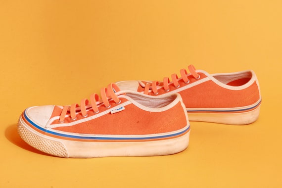 2000s Orange White Striped Fila Sneakers Vintage … - image 6